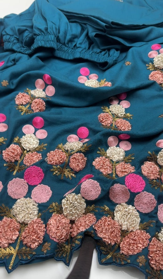 2 Piece - Stitched Embroidered Dhanak Suit